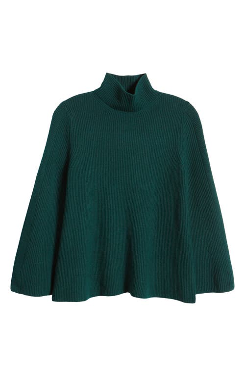 Shop Anne Klein Mock Neck Rib Sweater In Pine Forest