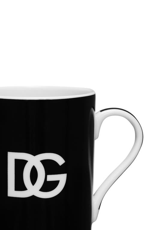 Dolce & Gabbana Dolce&gabbana Dg Log Mug In Black