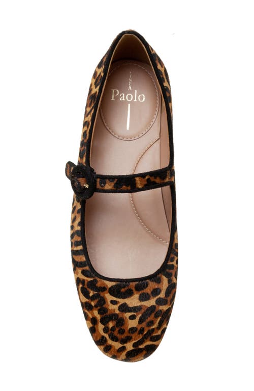 Shop Linea Paolo Marley Leopard Print Genuine Calf Hair Flat In Cognac/black