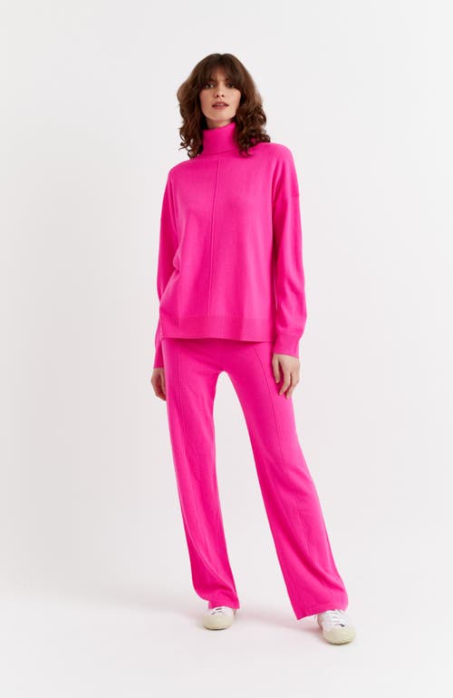 Shop Chinti & Parker Relaxed Roll Neck Wool & Cashmere Sweater In Pink