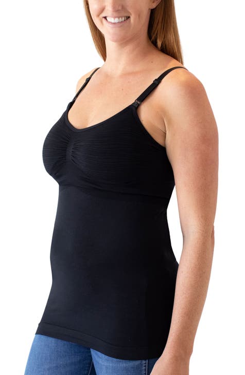 Pisexur Nursing Tank Tops for Breastfeeding Women Clip Down Nursing Tops  Maternity Shirts, Sleeveless Rib Camisoles with Built in Bra M-3X 