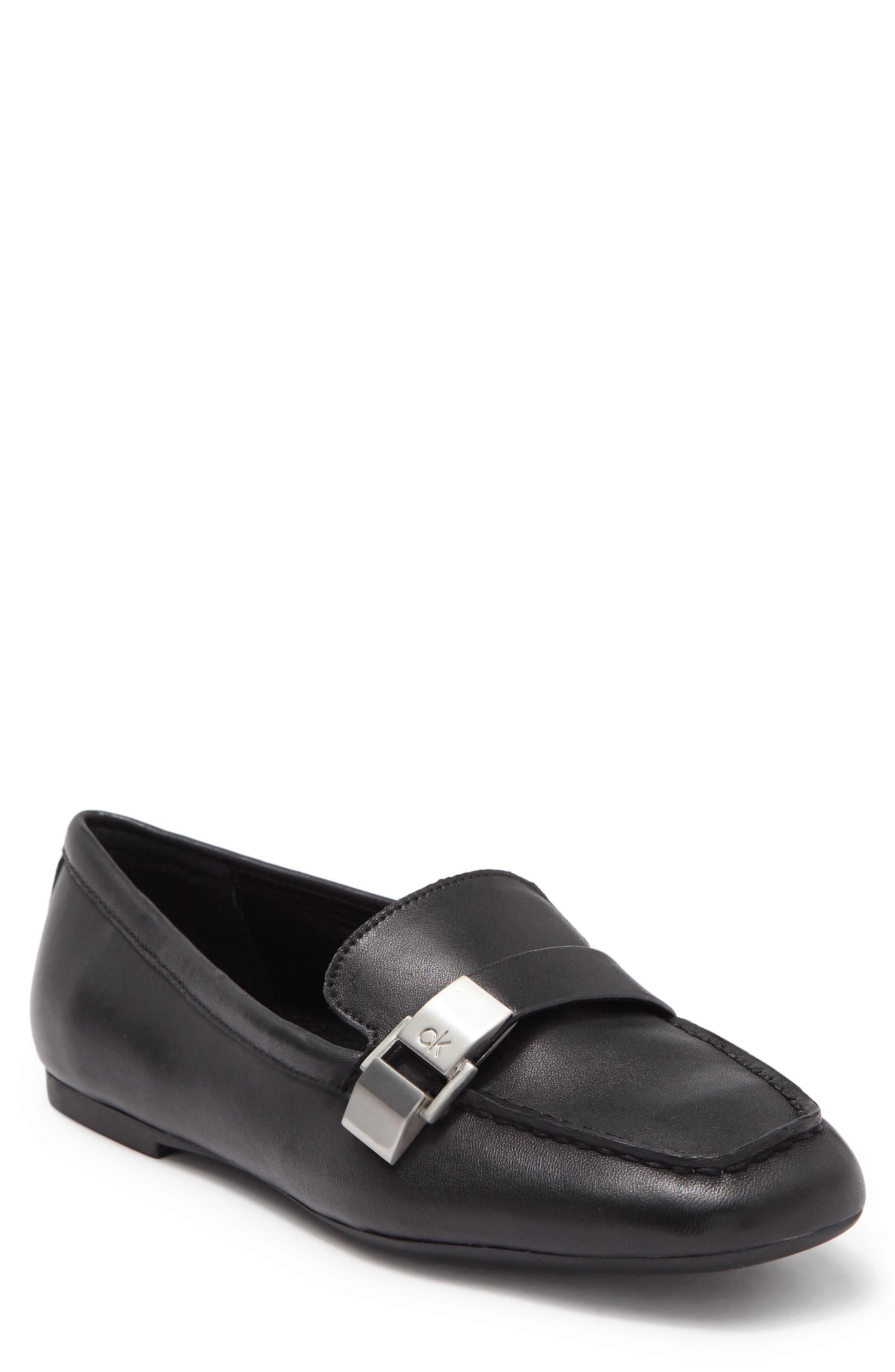 calvin klein loafers women's black