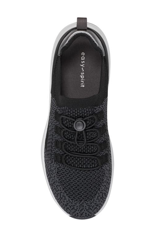 Shop Easy Spirit Astrid Pull-on Knit Sneaker In Black