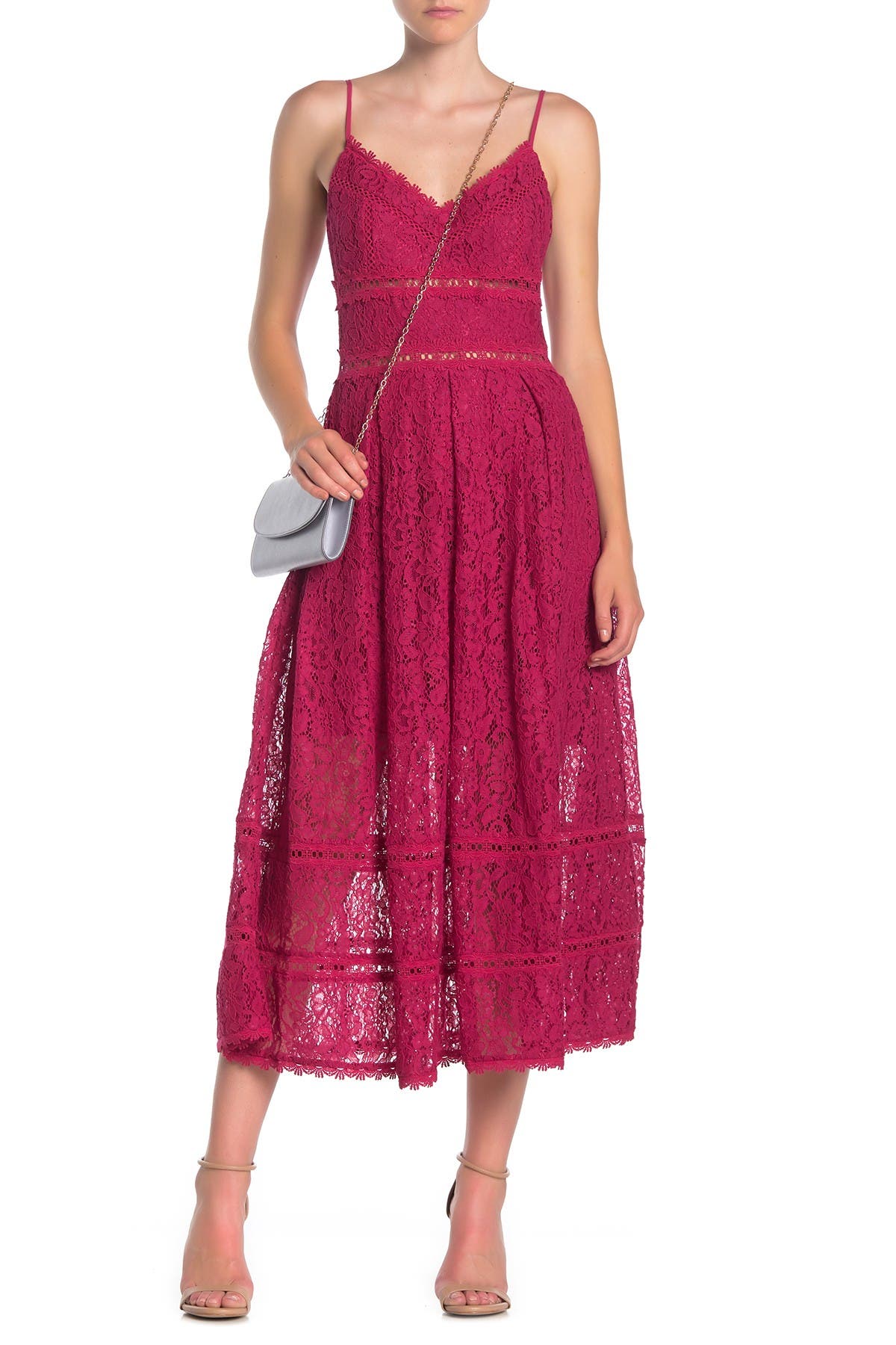 Nsr Sleeveless Lace Midi Dress Nordstrom Rack