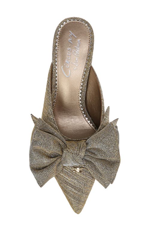 Circus Ny By Sam Edelman Fiona Mid-heel Bow Pumps In Soft Gold