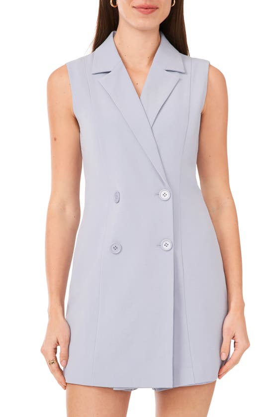 Shop Halogen (r) Sleeveless Blazer Romper In Slate Blue