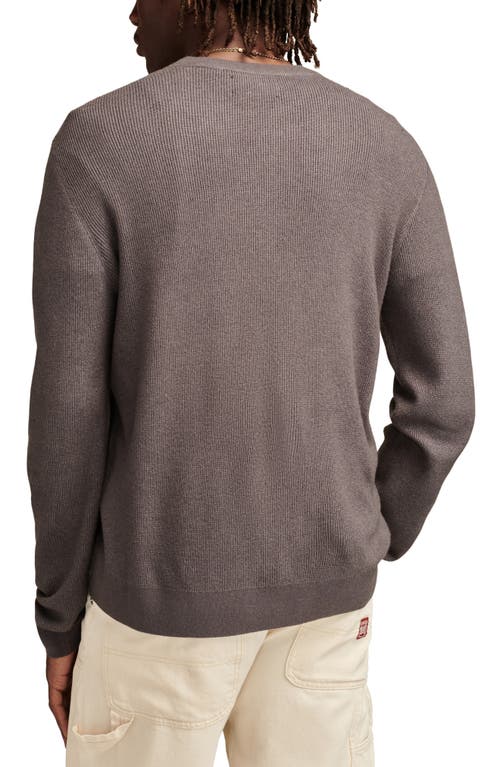 Shop Lucky Brand Rib Crewneck Sweater In Heather