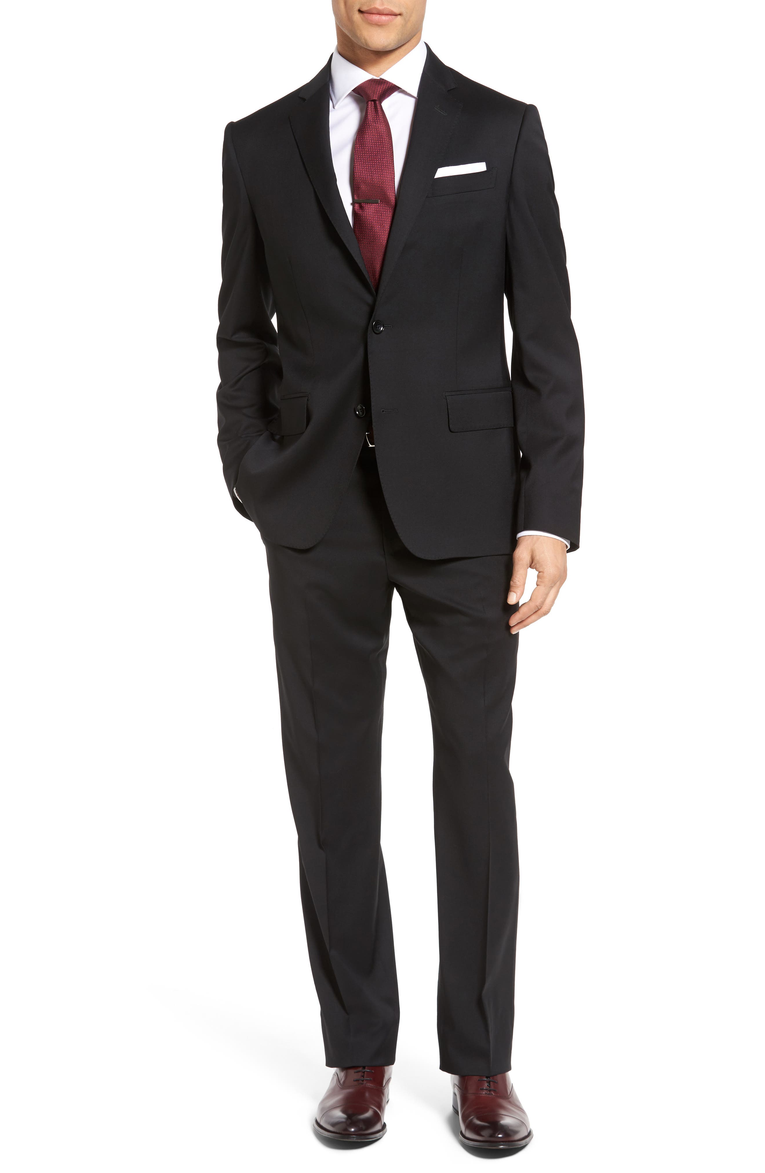 John W. Nordstrom® Classic Fit Solid Wool Suit Nordstrom