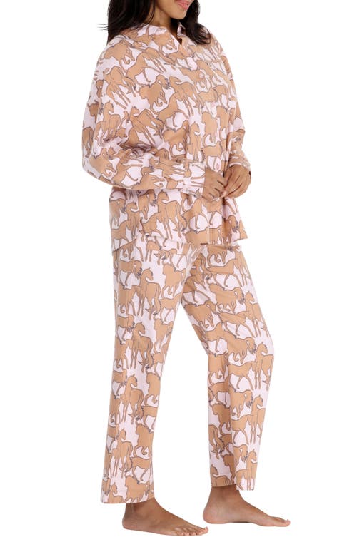 Shop Honeydew Intimates Honeydew Golden Hour Cotton Twill Pajamas In Aurora Horses