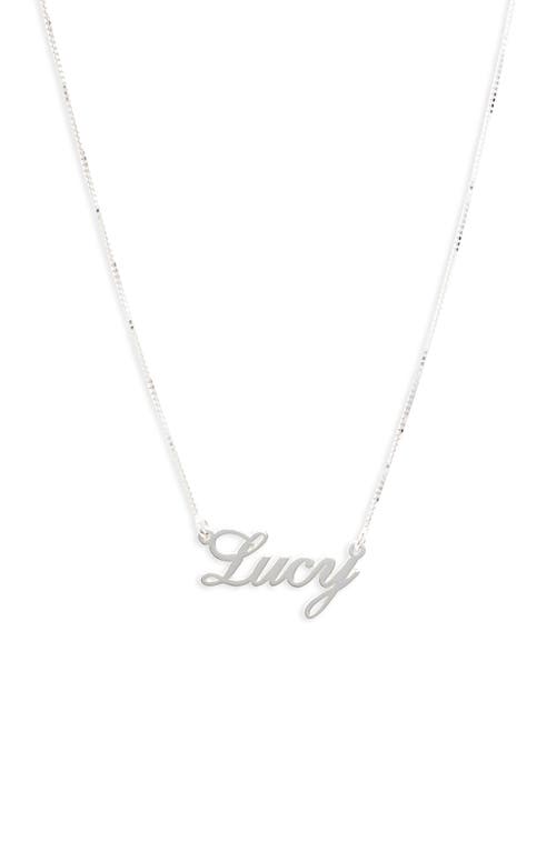 Personalized Nameplate Necklace in Sterling Silver