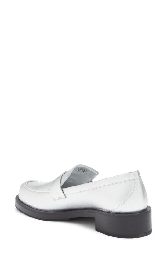 Stuart Weitzman Palmer Bold Loafer In Silver