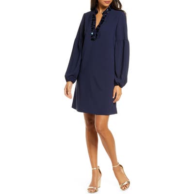 Lilly Pulitzer Shea Long Sleeve Tunic Dress, Blue