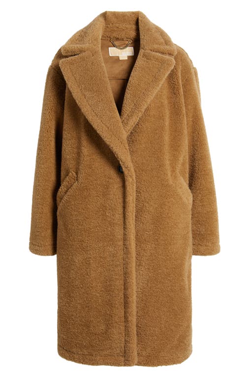 Shop Michael Michael Kors Faux Fur Coat In Camel