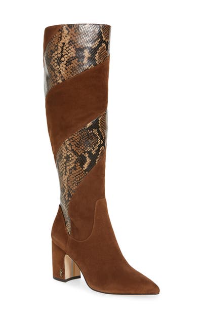 Sam Edelman Hai Knee High Boot In Toasted Coconut Suede