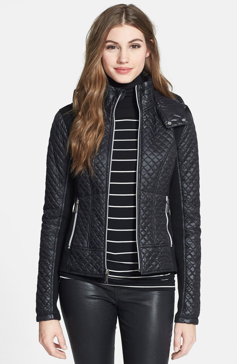 BCBGeneration Hooded Front Zip Quilted Jacket | Nordstrom