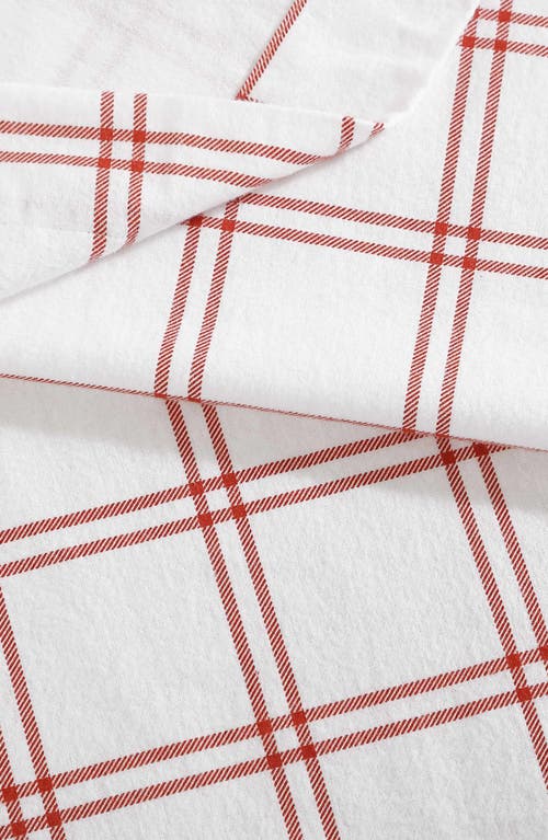 Eddie Bauer Westridge Plaid Flannel Sheet Set In Dark Orange