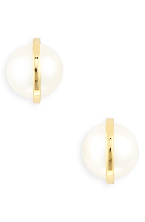 Shashi Essential Pearl Stud Earrings in Gold/Pearl at Nordstrom