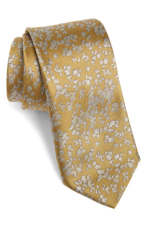 Canali Floral Silk Tie in Yellow at Nordstrom