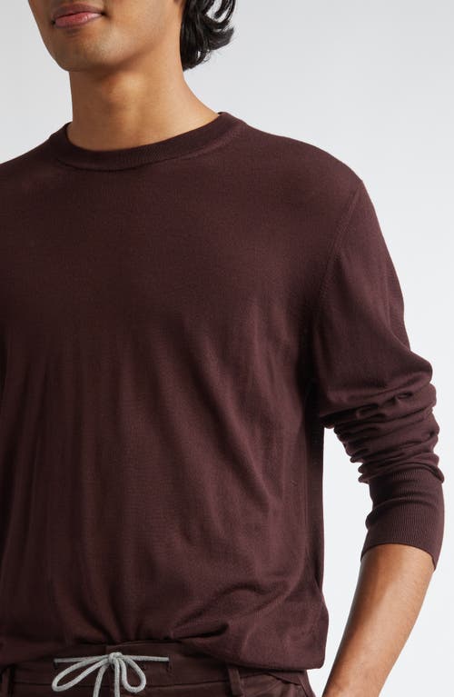 Eleventy Avalon Wool Crewneck Sweater In Barolo