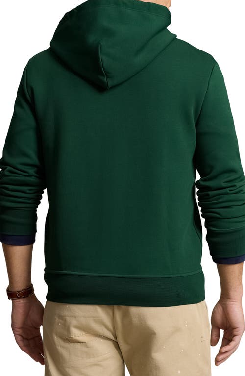 Shop Polo Ralph Lauren Double-knit Full-zip Hoodie In Vintage Pine