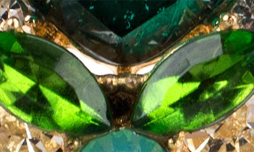 Jardin Crystal Stud Earrings In Green/gold