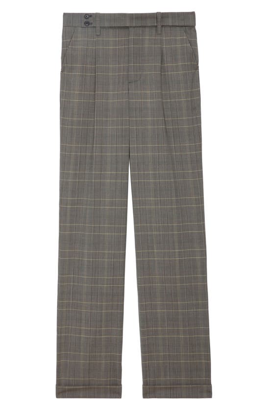 Shop Zadig & Voltaire Pura Windowpane Check Wool Pants In Gris