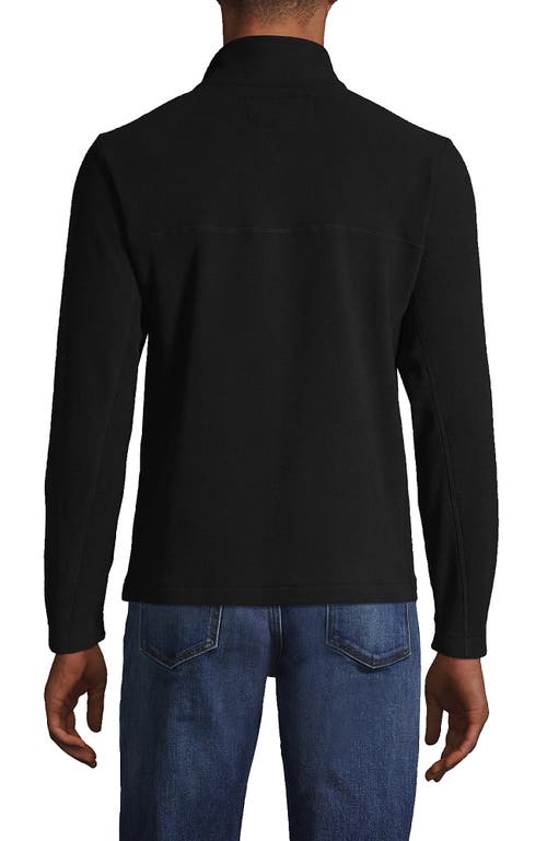 Shop Lands' End Anyweather Fleece Quarter Zip Pullover In Black