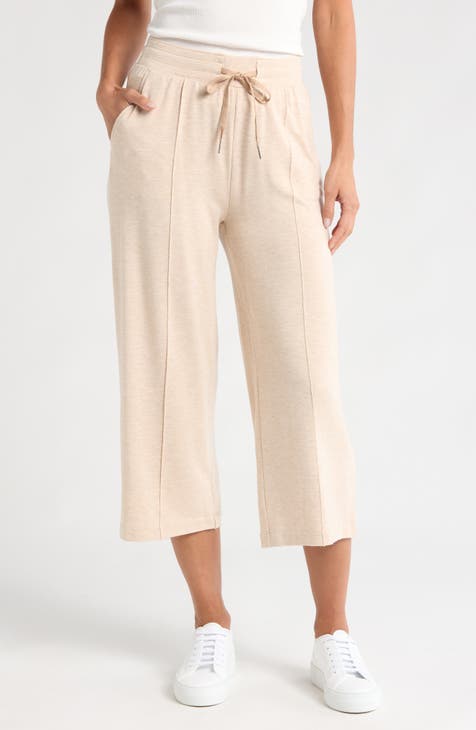 Women s Beige Cropped Capri Pants Nordstrom