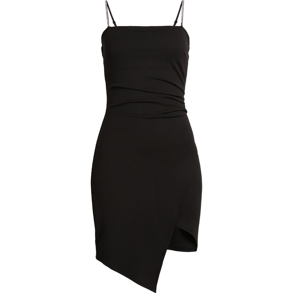 Emerald Sundae Trendy Plus Size Gathered Bodycon Dress In Black