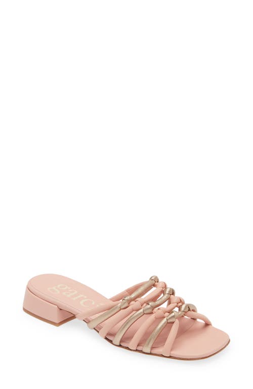 Pedro Garcia Elmar Water Resistant Slide Sandal Parfait-Rose Gold Accent at Nordstrom,