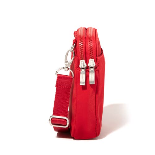 Shop Baggallini Modern Take Two Rfid Crossbody Bag In Crimson Red Twill