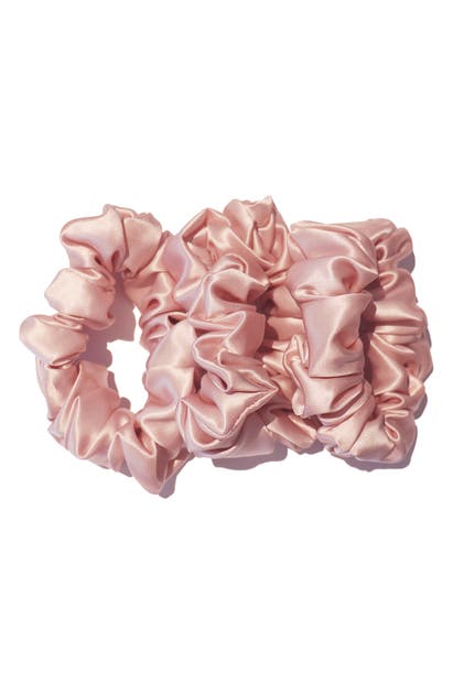 Slip Pure Silk 3-pack Hair Ties In Pink