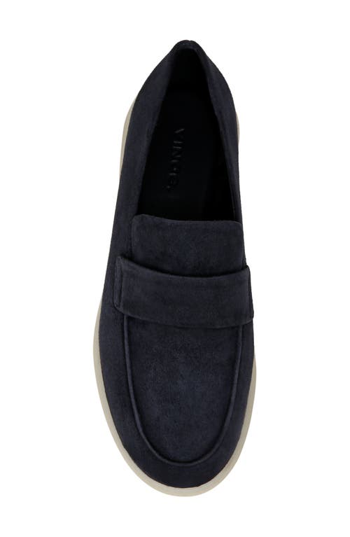 Shop Vince Bigsur Moc Toe Loafer In Blue Ink