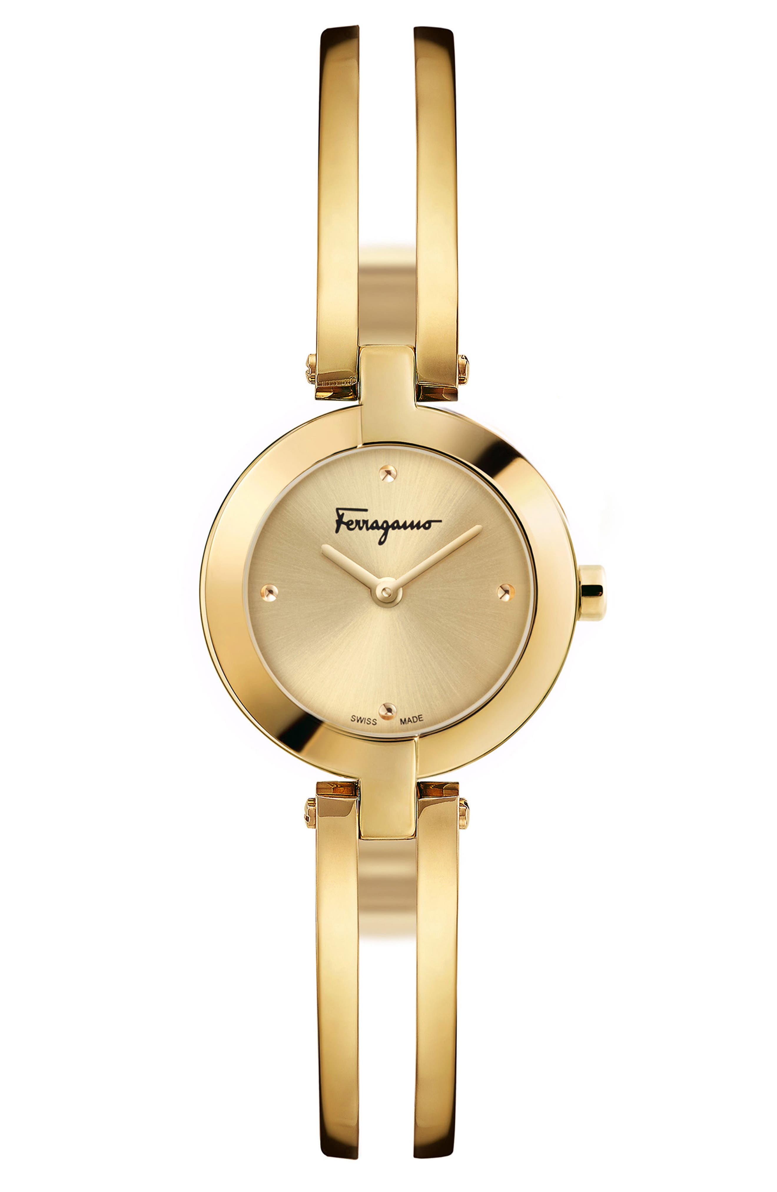 salvatore ferragamo gold watch