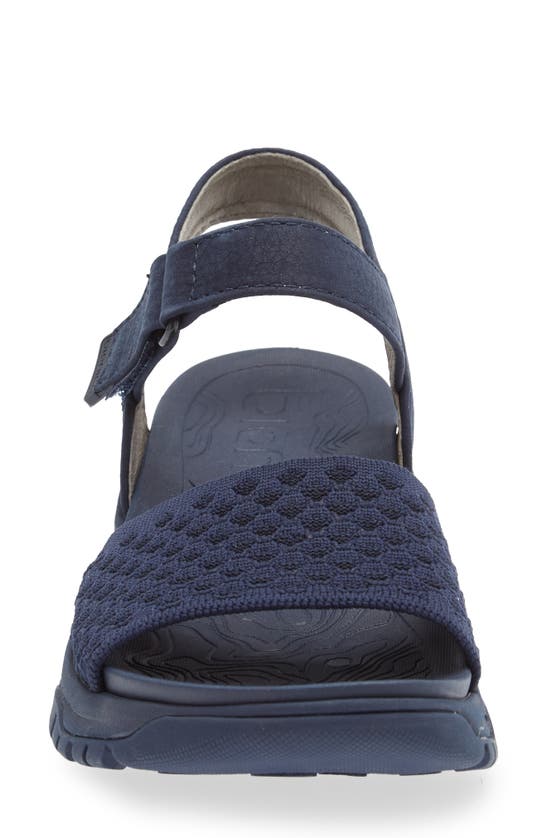 Bionica Nacola Knit Ankle Strap Sandal In Midnight Navy