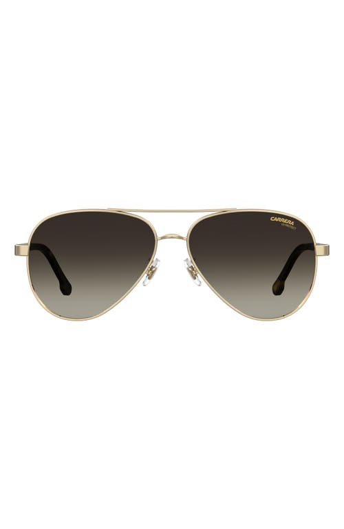 Shop Carrera Eyewear 58mm Aviator Sunglasses In Gold Havana/brown Gradient