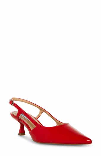 Red slingback sales kitten heels