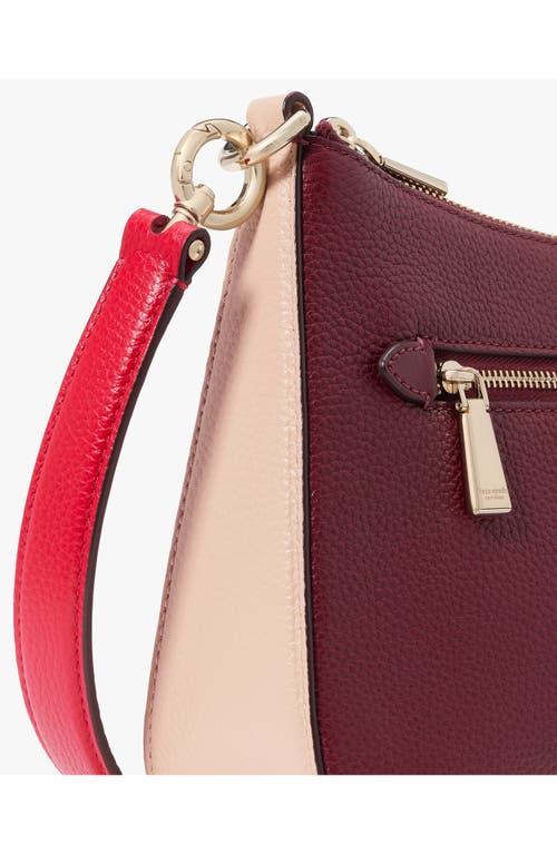 Shop Kate Spade New York Hudson Pebbled Leather Medium Shoulder Bag In Cherry Juice Multi