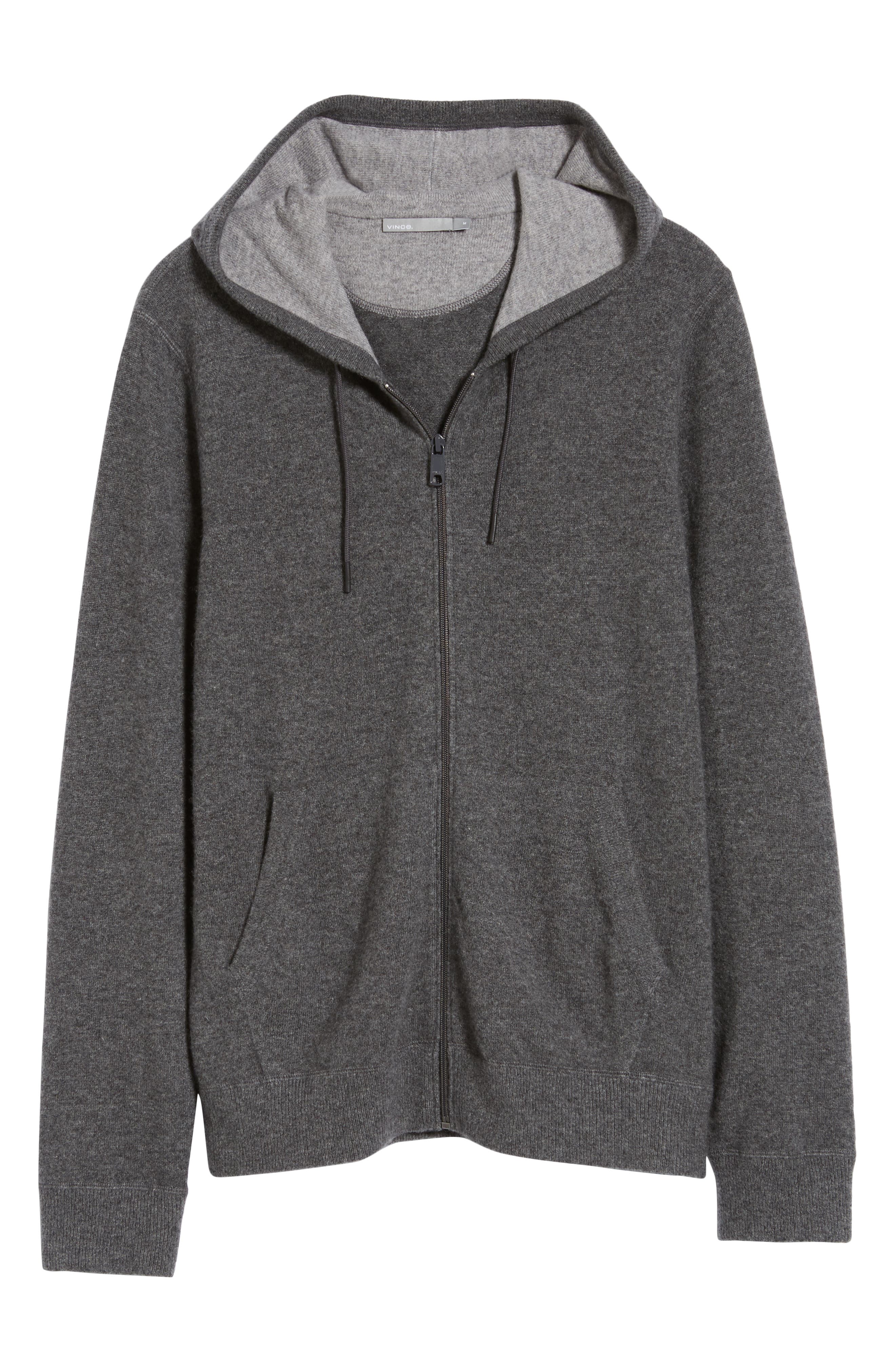 vince cashmere zip hoodie