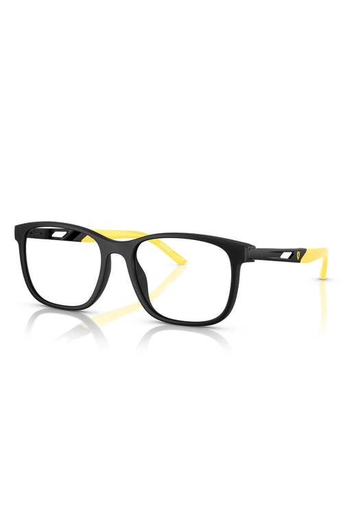 Scuderia Ferrari X 53mm Pillow Optical Glasses In Matte Black