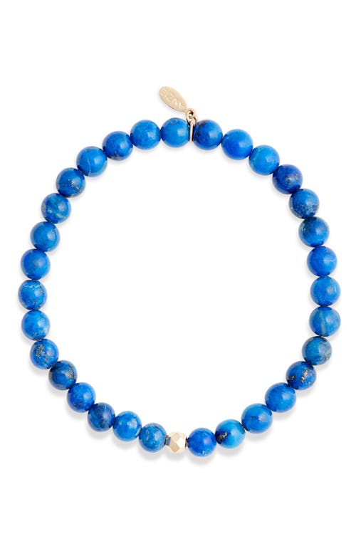 Boheme Lapis Beaded Stretch Bracelet in Blue