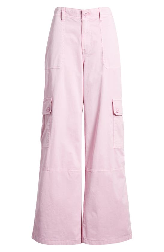 Shop Bp. Twill Wide Leg Cargo Pants In Purple Pastel