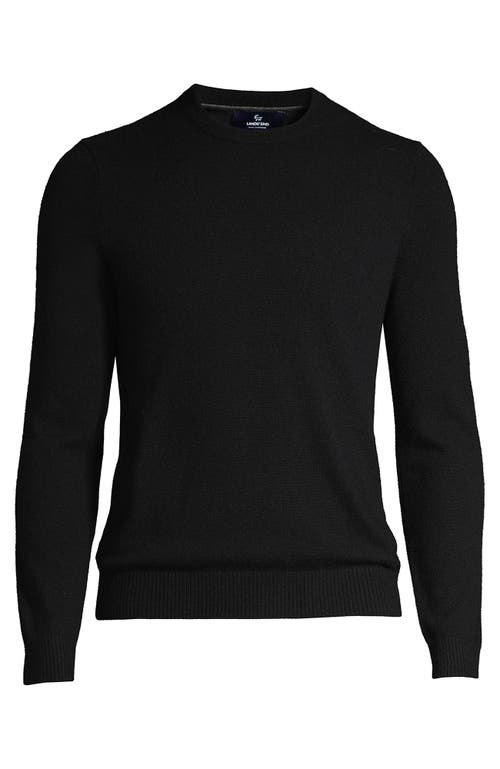 Shop Lands' End Fine Gauge Cashmere Sweater In Black