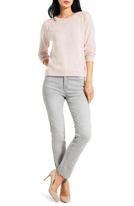 Nic + Zoe Nic+zoe Here & There Cotton Blend Sweater In Shell