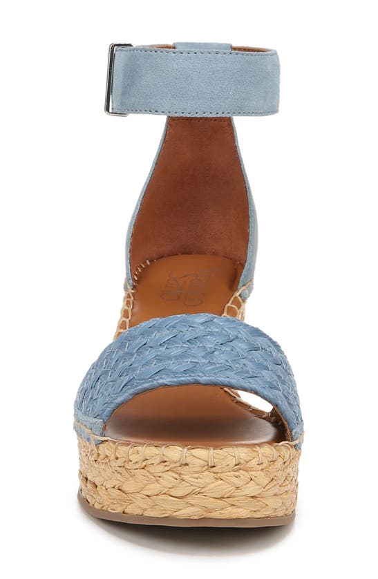 Shop Franco Sarto Clemens Ankle Strap Platform Wedge Sandal In Denim