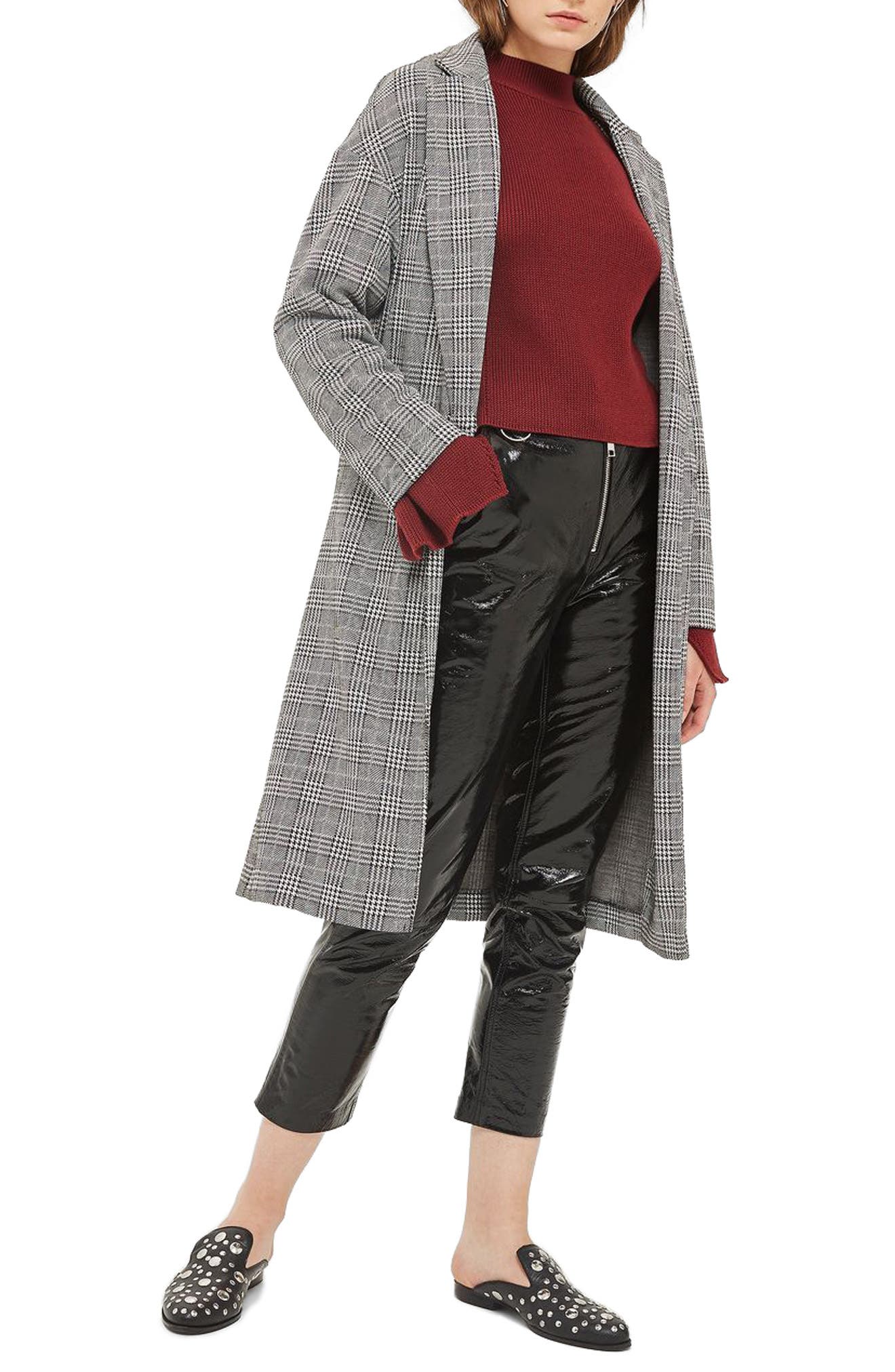 Checkered Pow Jersey Coat Nordstrom