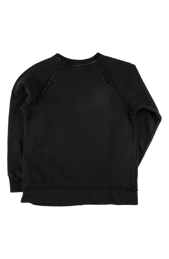 Shop Miki Miette Kids' Iggy French Terry Sweatshirt In Black