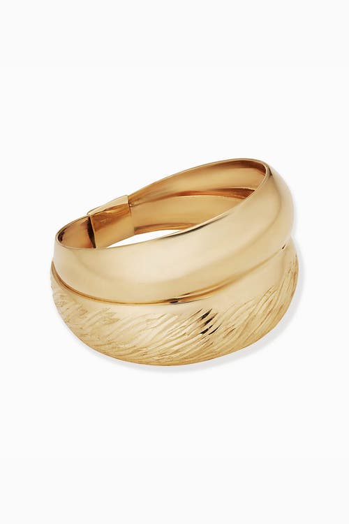 Shop Oradina 14k Gold Archie Duo Ring In Yellow Gold