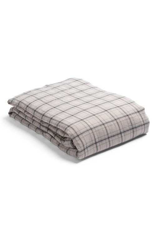 PIGLET IN BED Check Linen Duvet Cover in Natural Check at Nordstrom