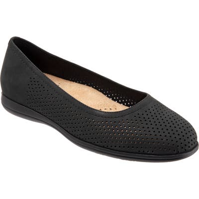 Trotters Darcey Skimmer Flat, Black